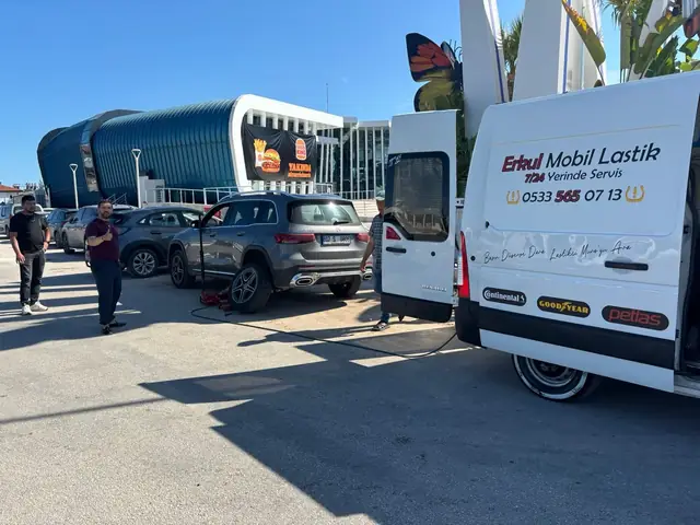 Şehir merkezinde filo aracına yerinde servis
